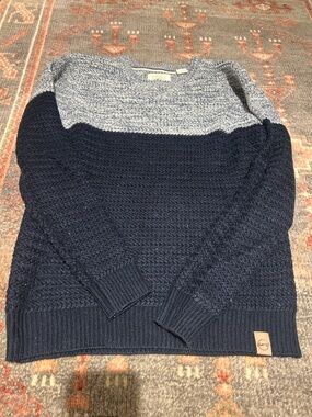 Weatherproof Men's Navy and Heather Gray Crewneck Sweater